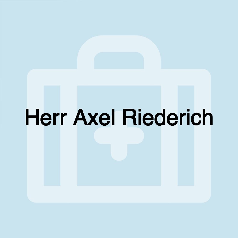 Herr Axel Riederich