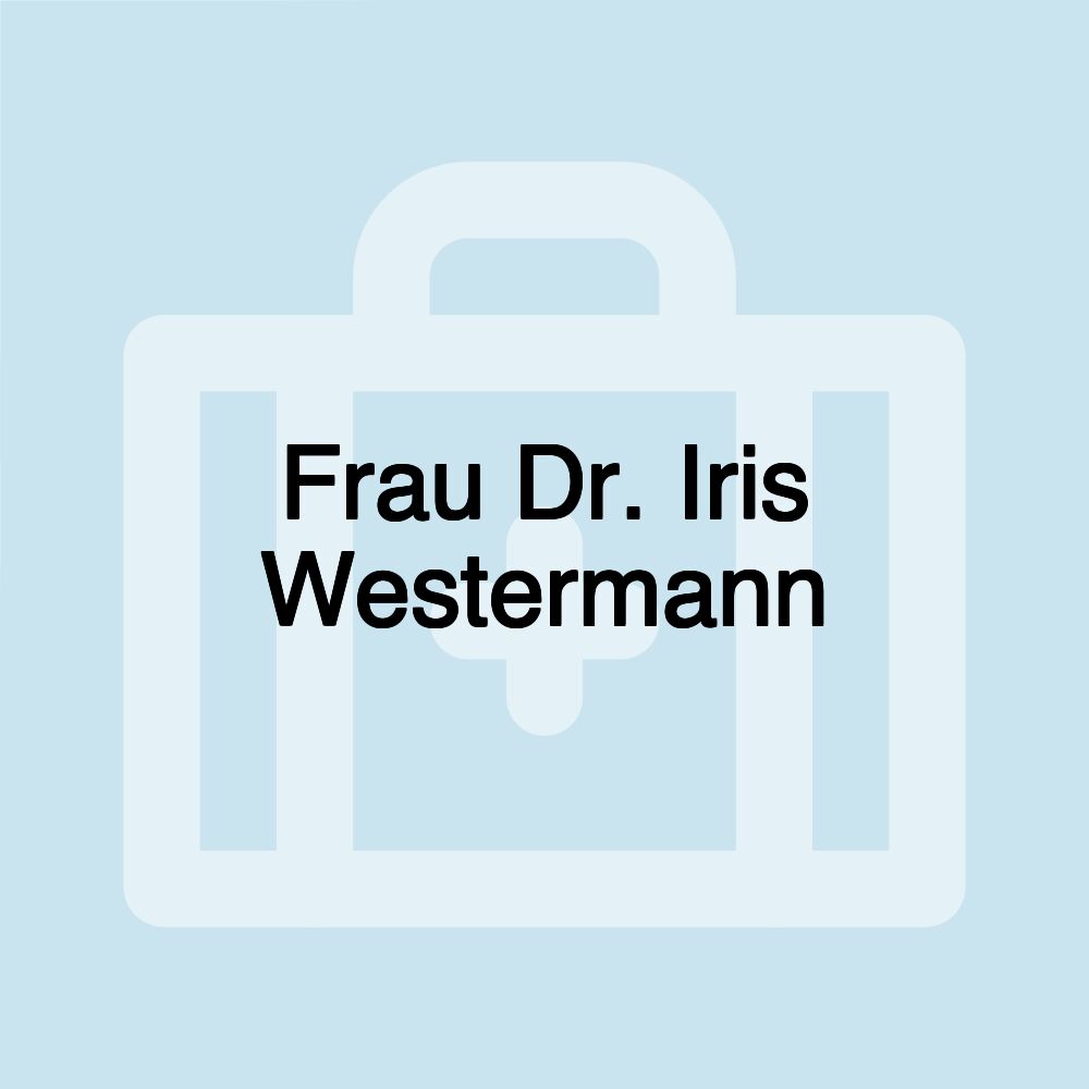 Frau Dr. Iris Westermann