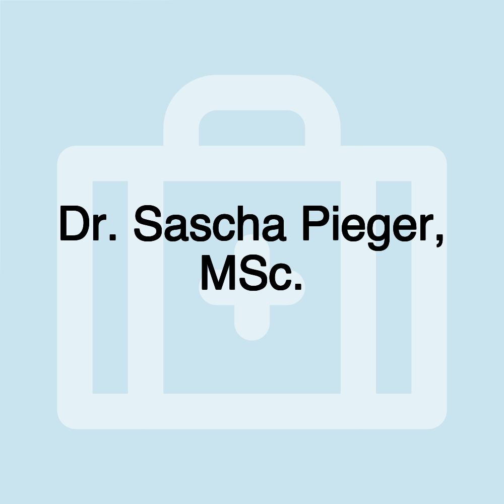 Dr. Sascha Pieger, MSc.