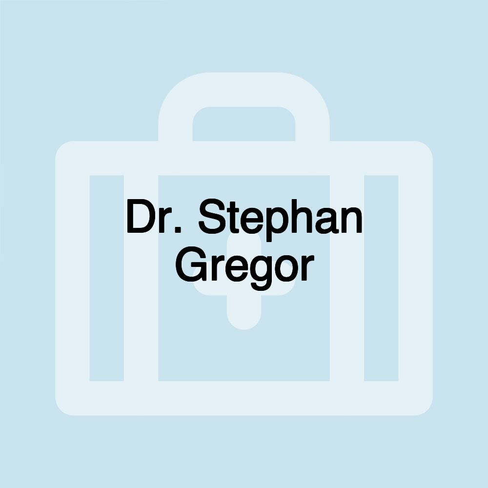 Dr. Stephan Gregor