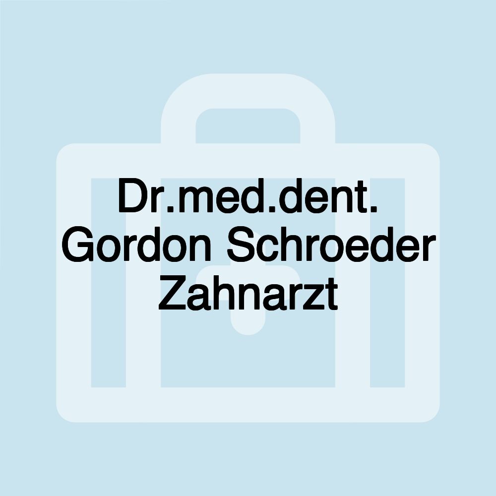 Dr.med.dent. Gordon Schroeder Zahnarzt