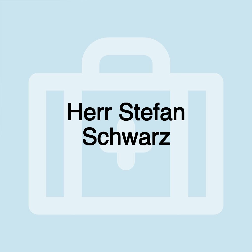 Herr Stefan Schwarz