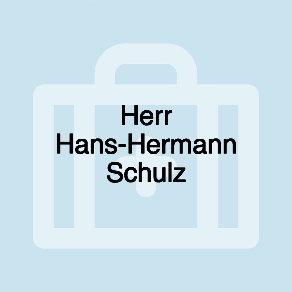 Herr Hans-Hermann Schulz