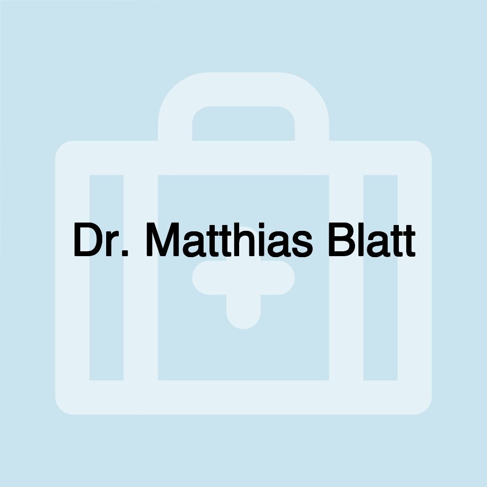 Dr. Matthias Blatt