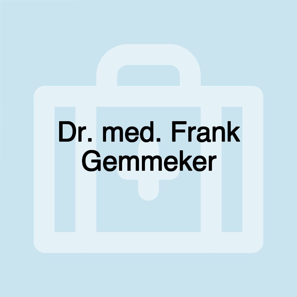 Dr. med. Frank Gemmeker