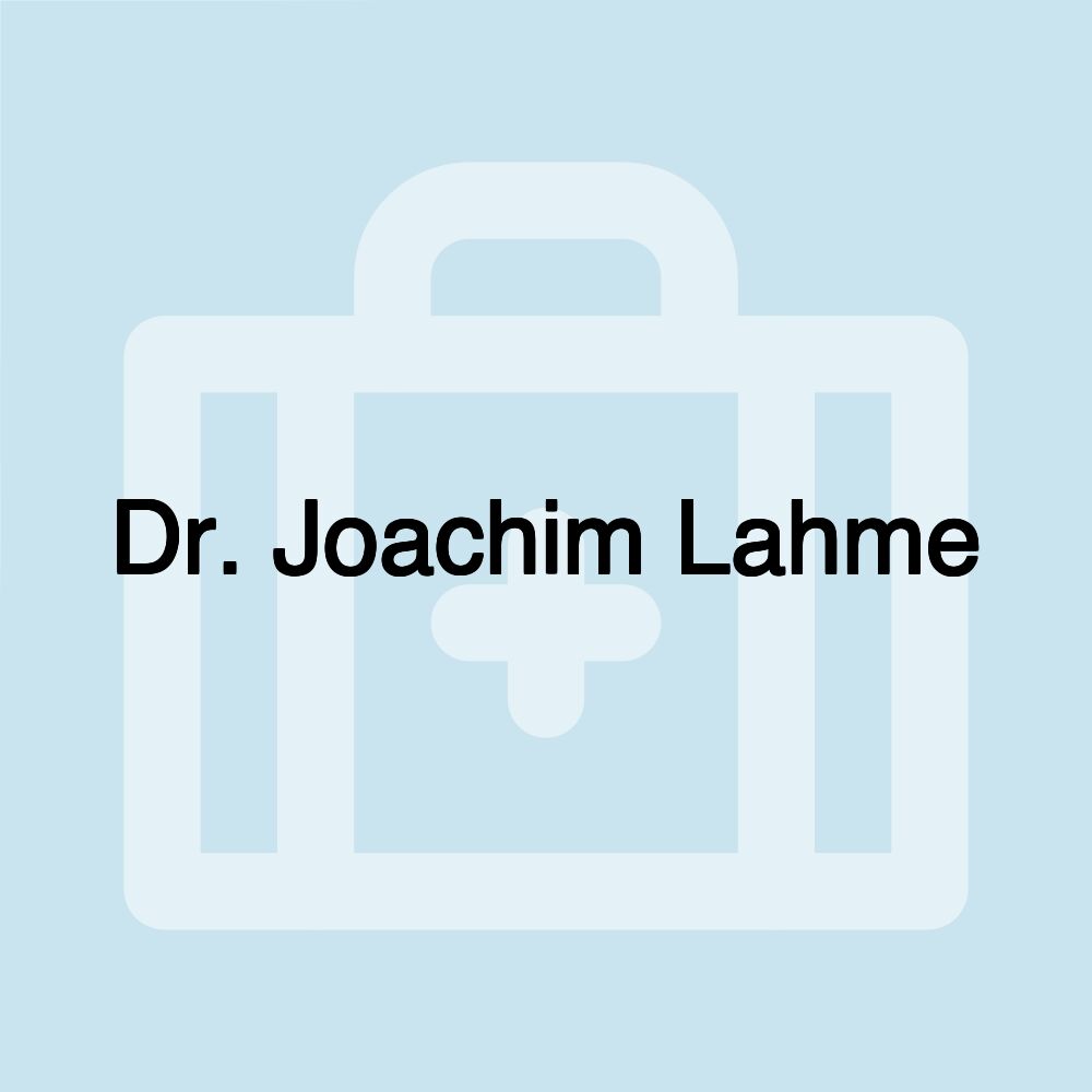 Dr. Joachim Lahme