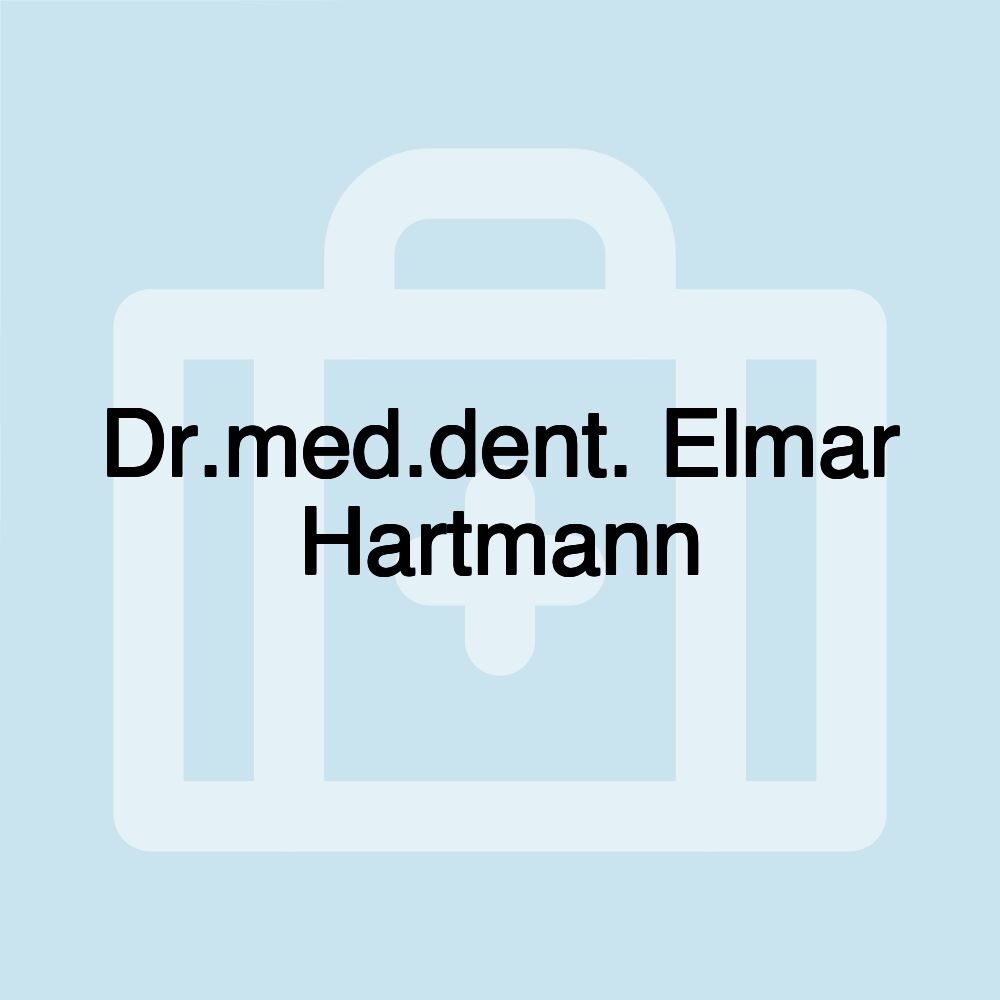 Dr.med.dent. Elmar Hartmann