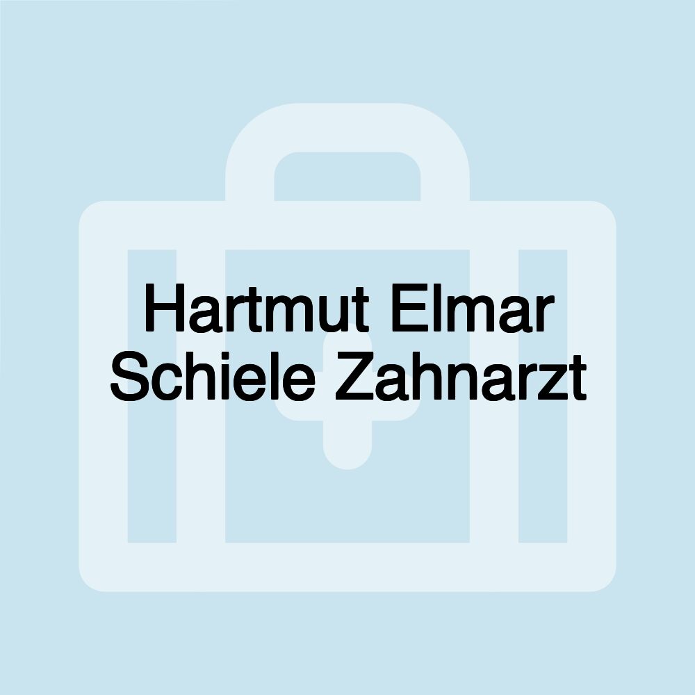 Hartmut Elmar Schiele Zahnarzt