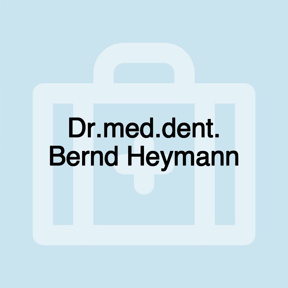 Dr.med.dent. Bernd Heymann