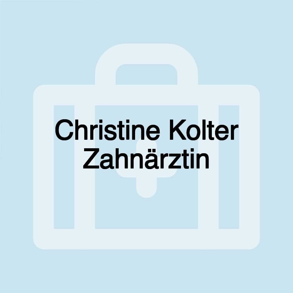 Christine Kolter Zahnärztin