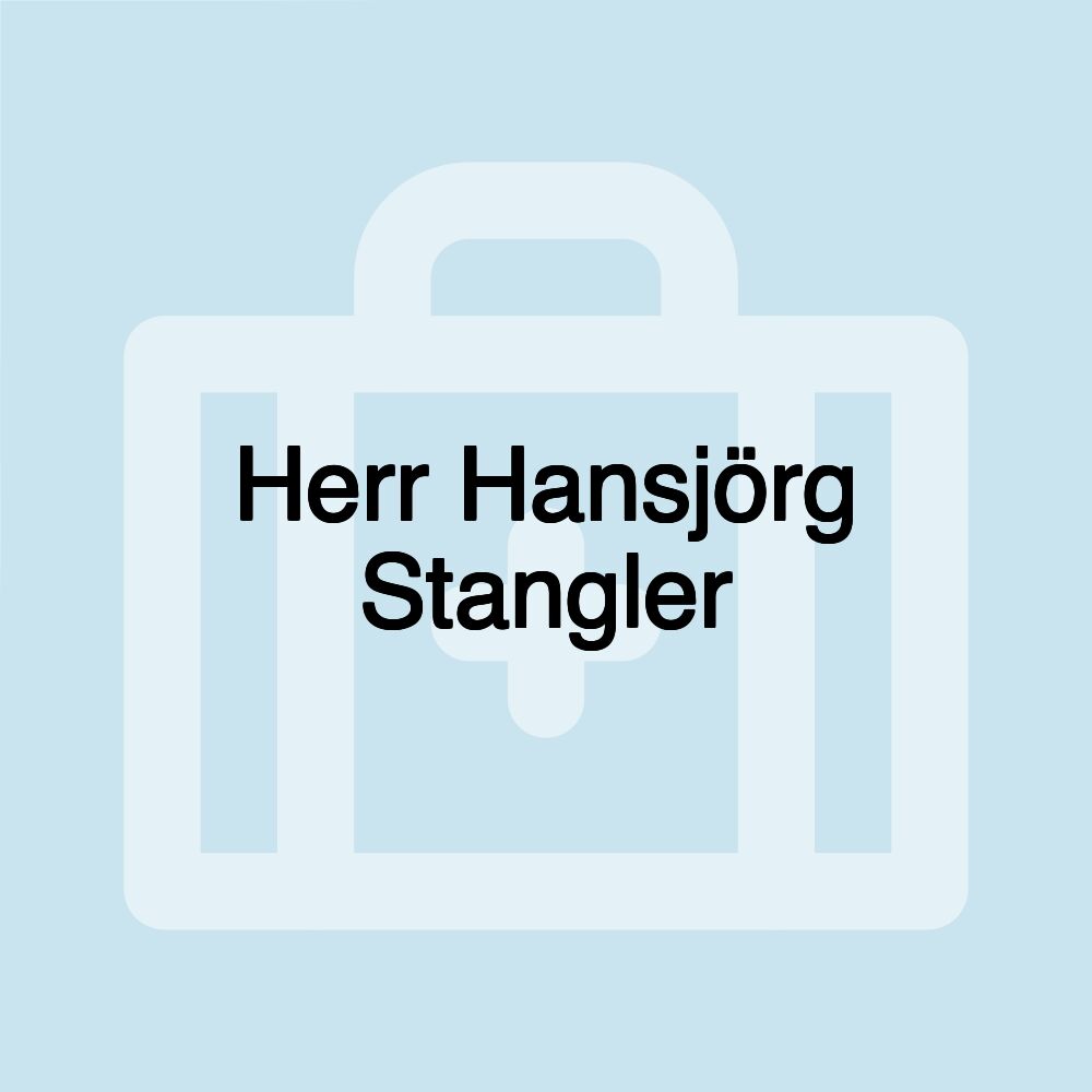 Herr Hansjörg Stangler