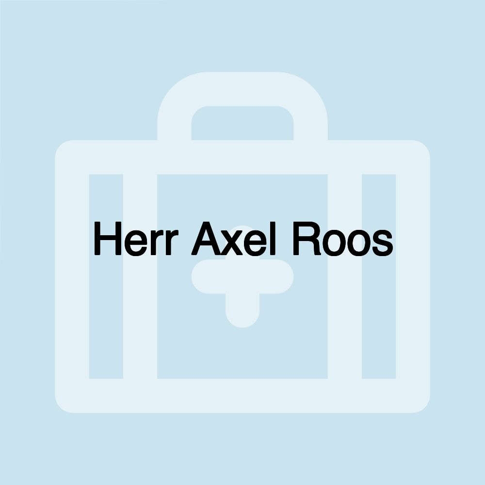 Herr Axel Roos