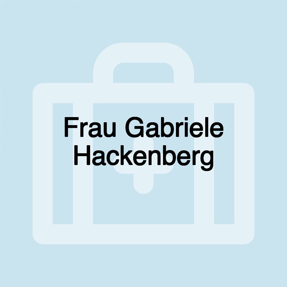 Frau Gabriele Hackenberg