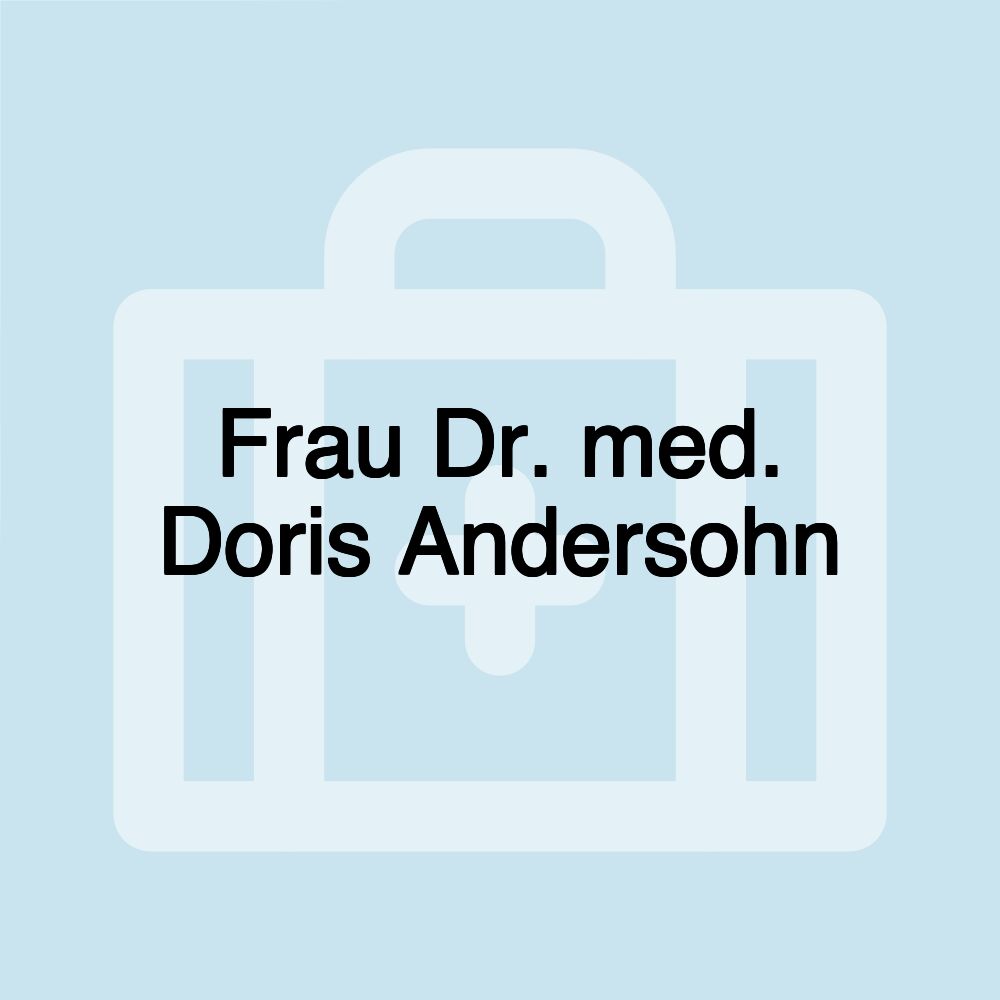 Frau Dr. med. Doris Andersohn