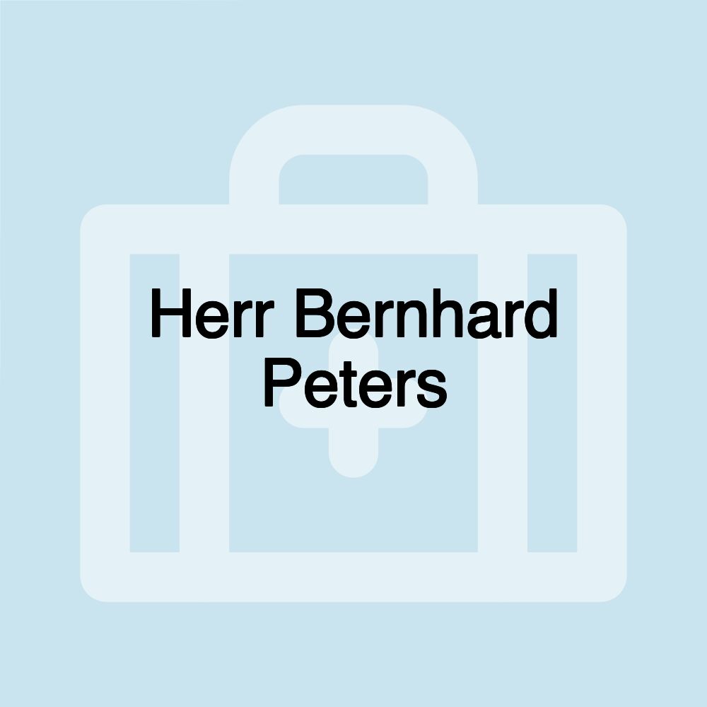 Herr Bernhard Peters