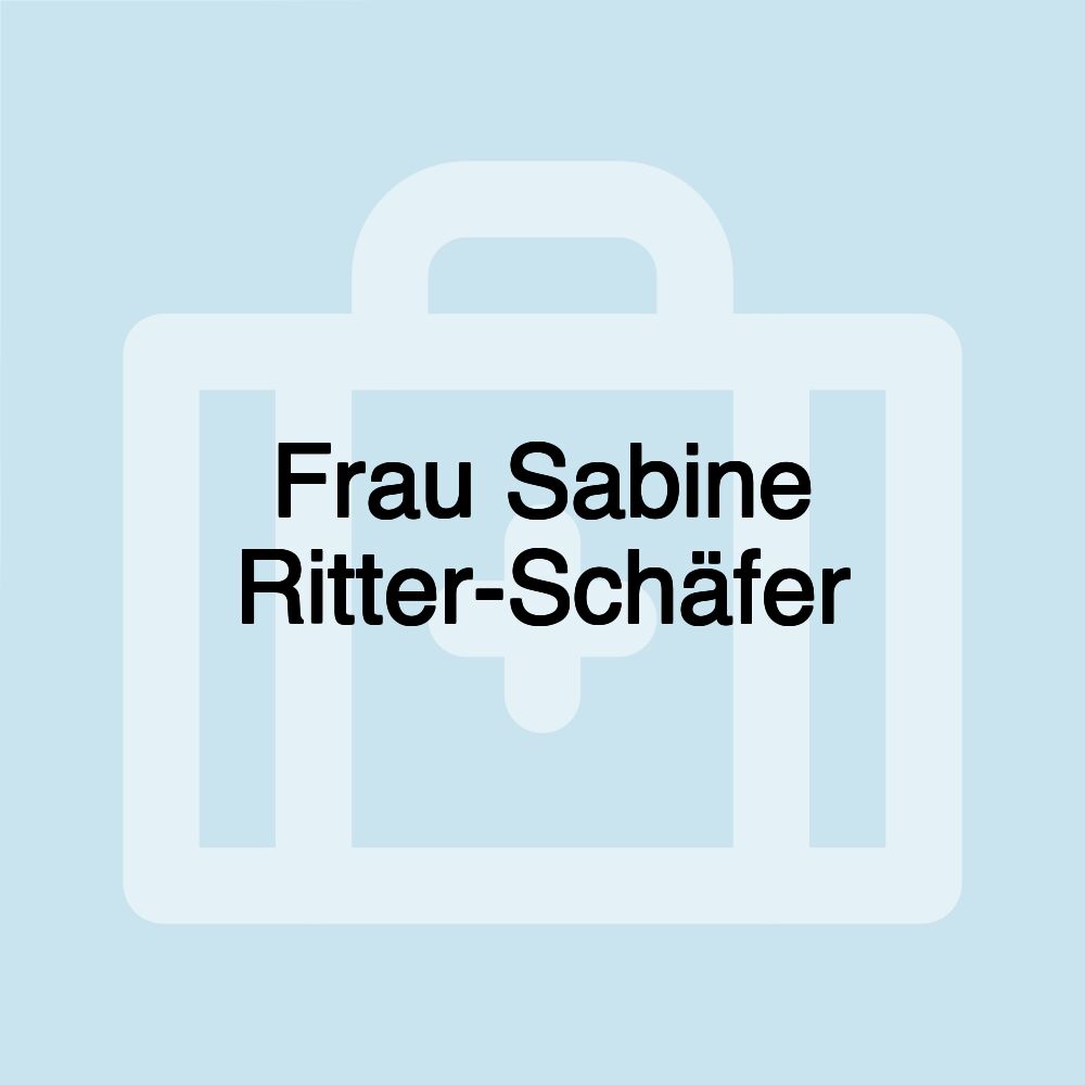 Frau Sabine Ritter-Schäfer