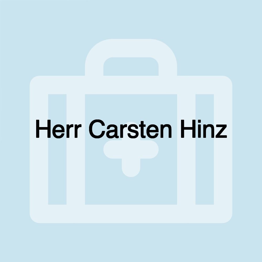 Herr Carsten Hinz