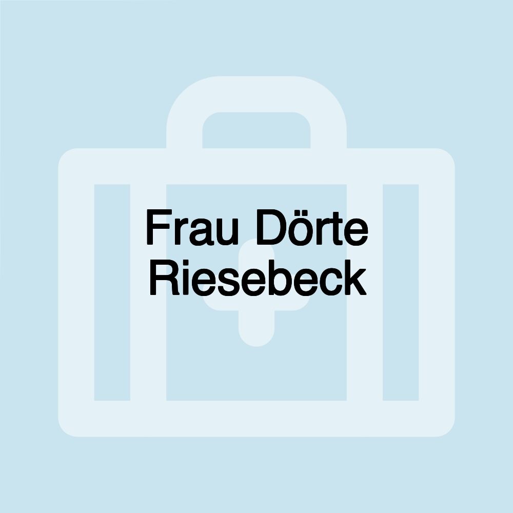 Frau Dörte Riesebeck