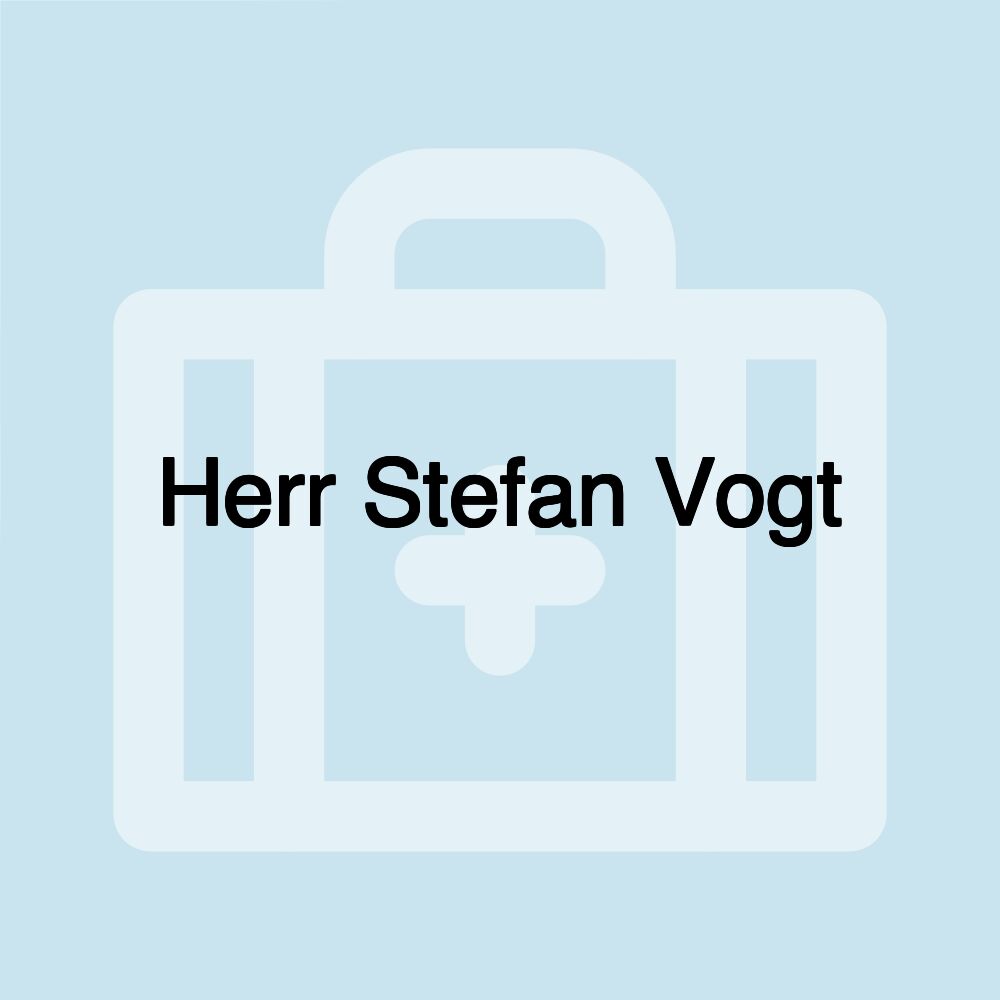 Herr Stefan Vogt