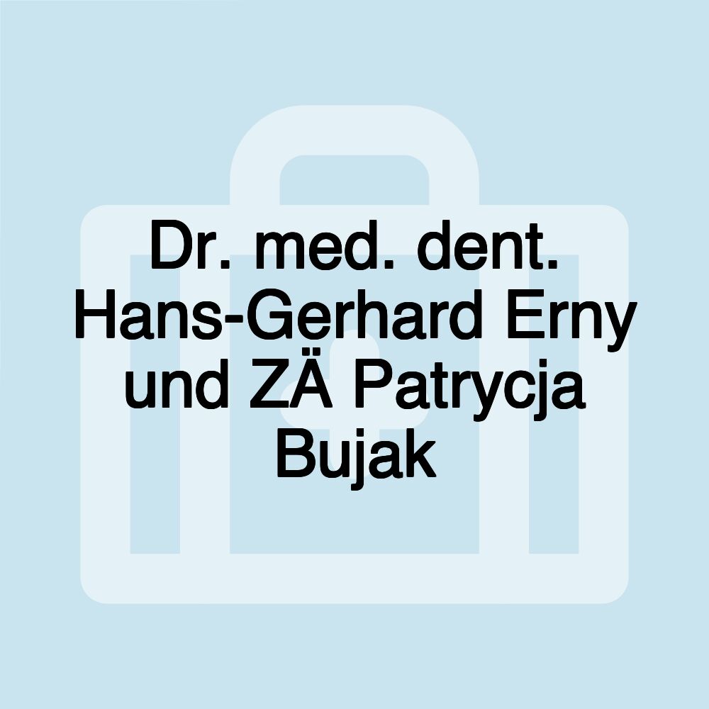 Dr. med. dent. Hans-Gerhard Erny und ZÄ Patrycja Bujak