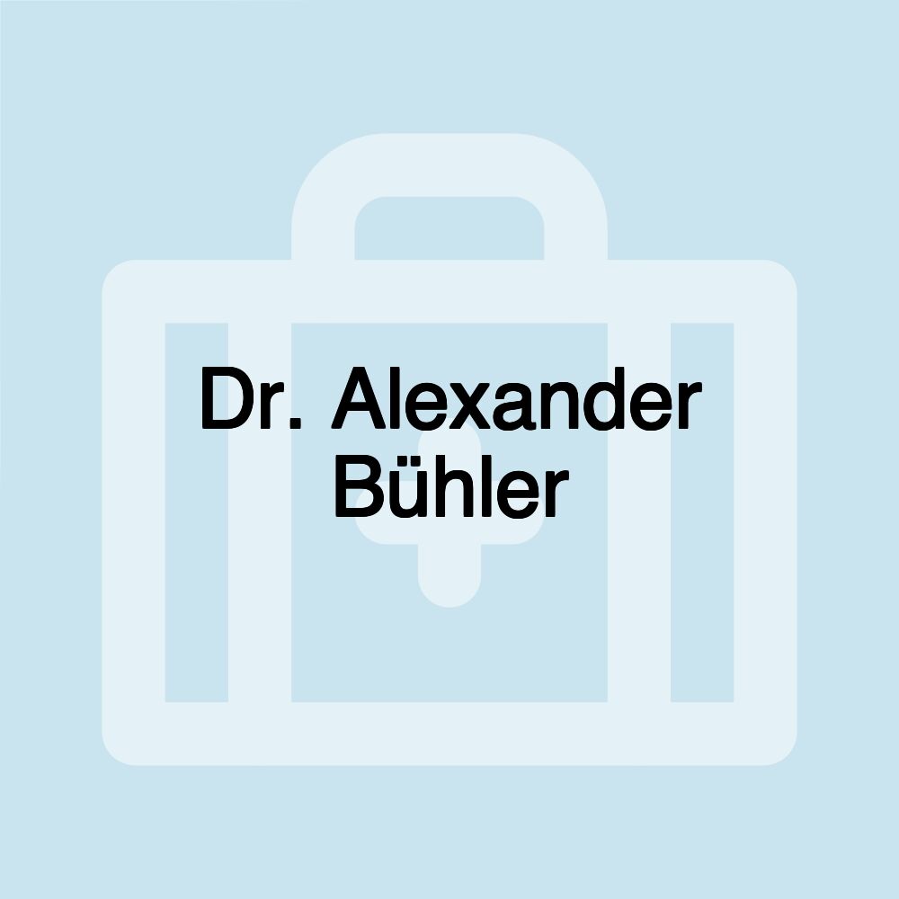 Dr. Alexander Bühler