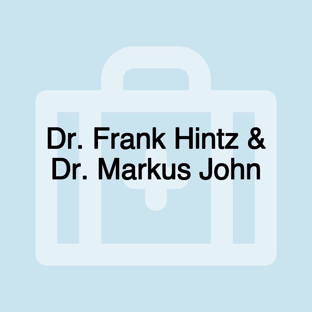 Dr. Frank Hintz & Dr. Markus John