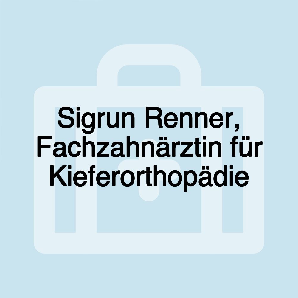 Sigrun Renner, Fachzahnärztin für Kieferorthopädie