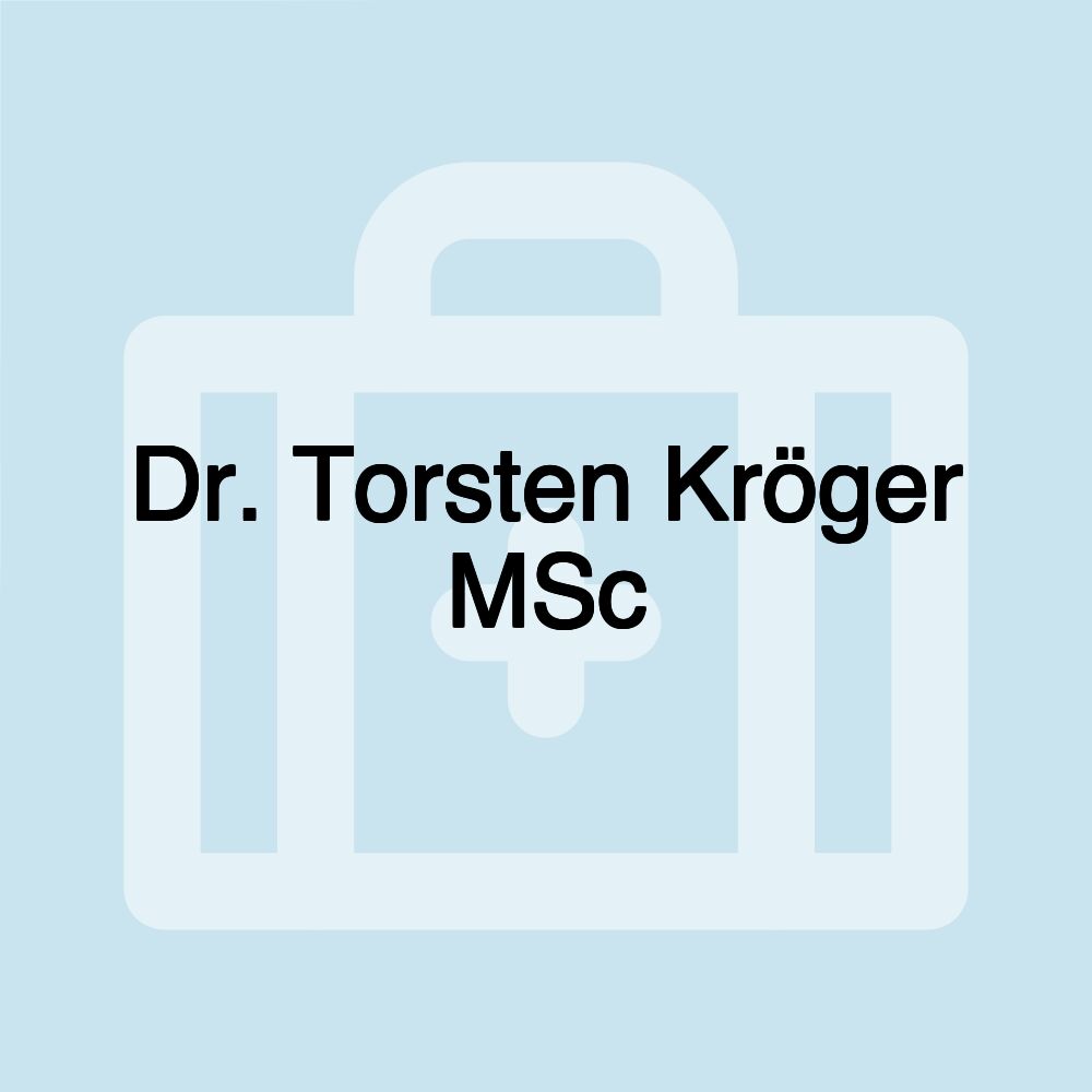 Dr. Torsten Kröger MSc