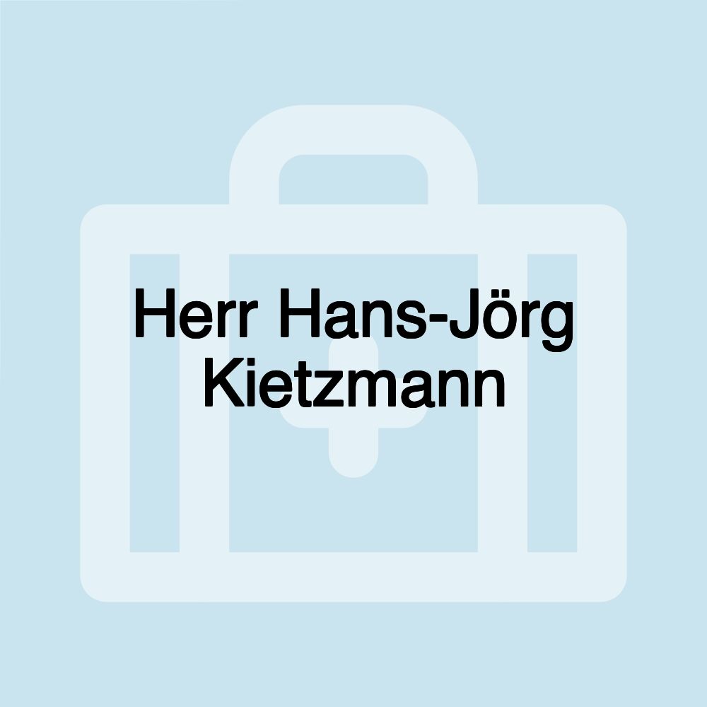 Herr Hans-Jörg Kietzmann