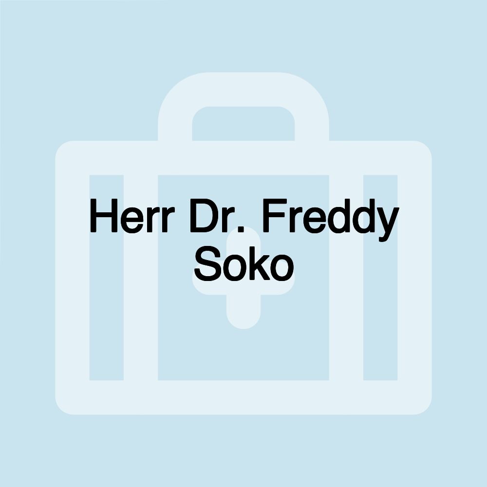 Herr Dr. Freddy Soko