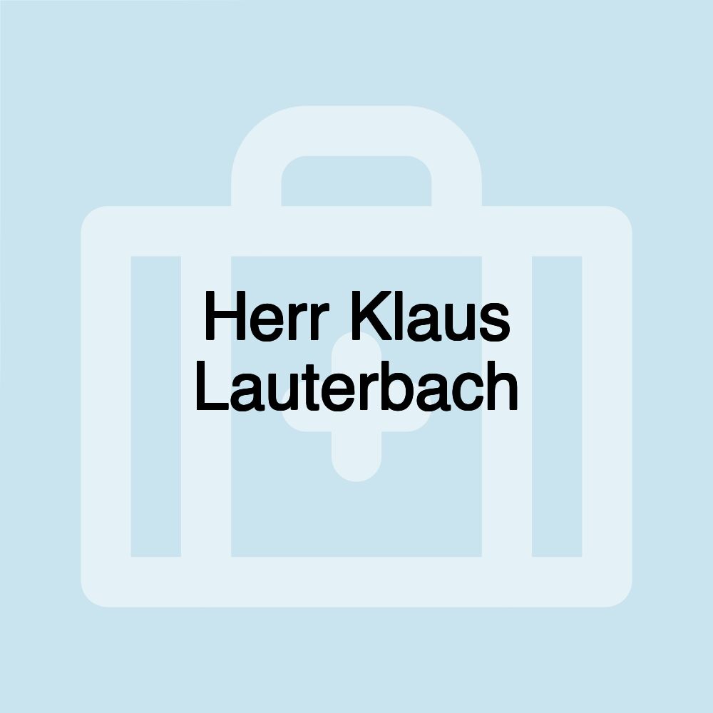 Herr Klaus Lauterbach