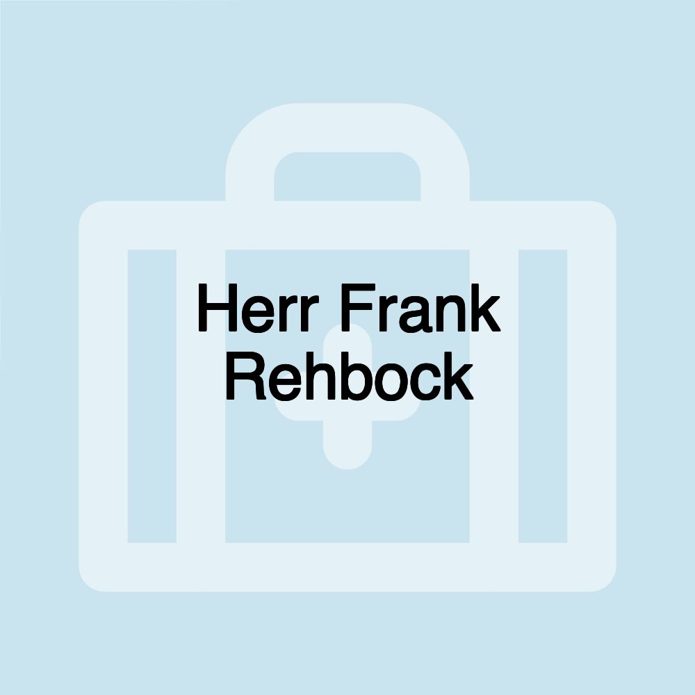 Herr Frank Rehbock