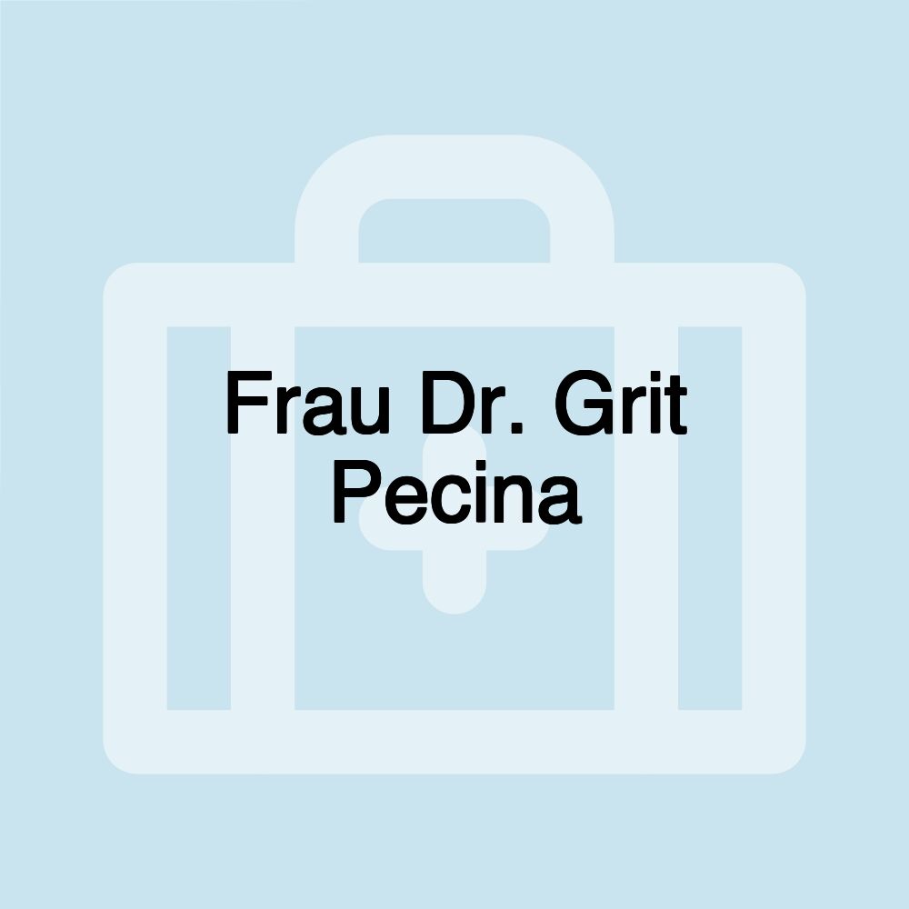 Frau Dr. Grit Pecina