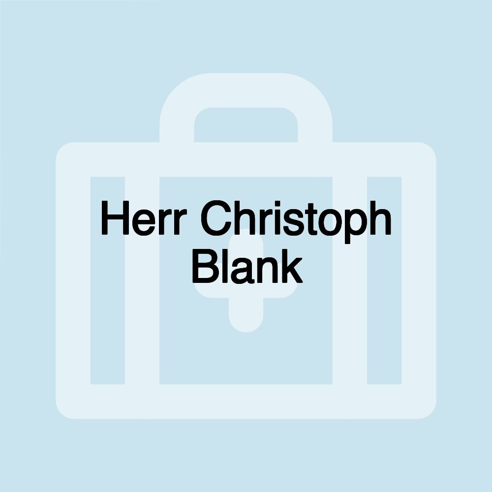 Herr Christoph Blank