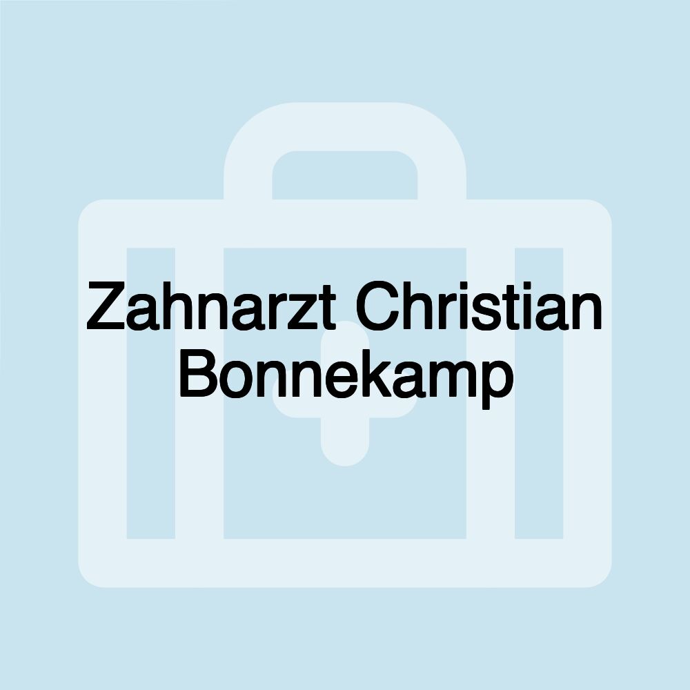 Zahnarzt Christian Bonnekamp