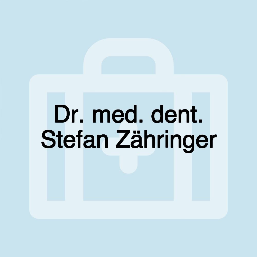 Dr. med. dent. Stefan Zähringer