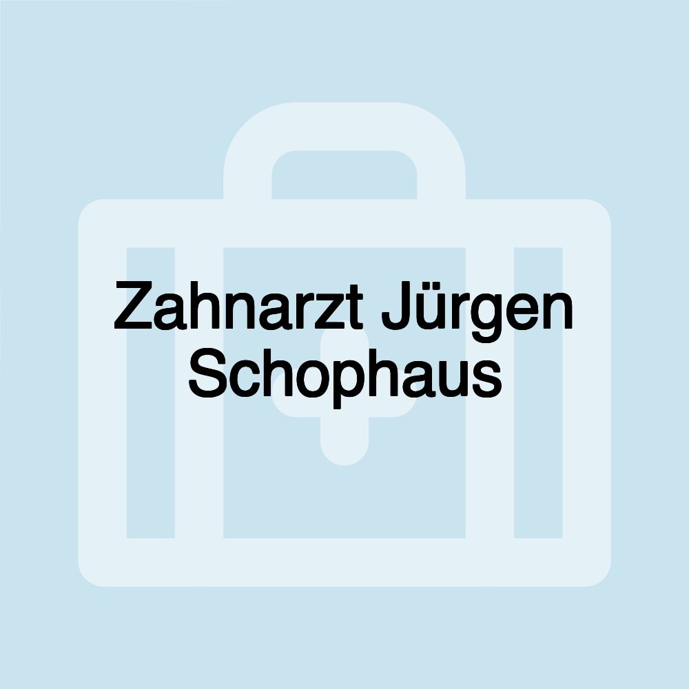 Zahnarzt Jürgen Schophaus