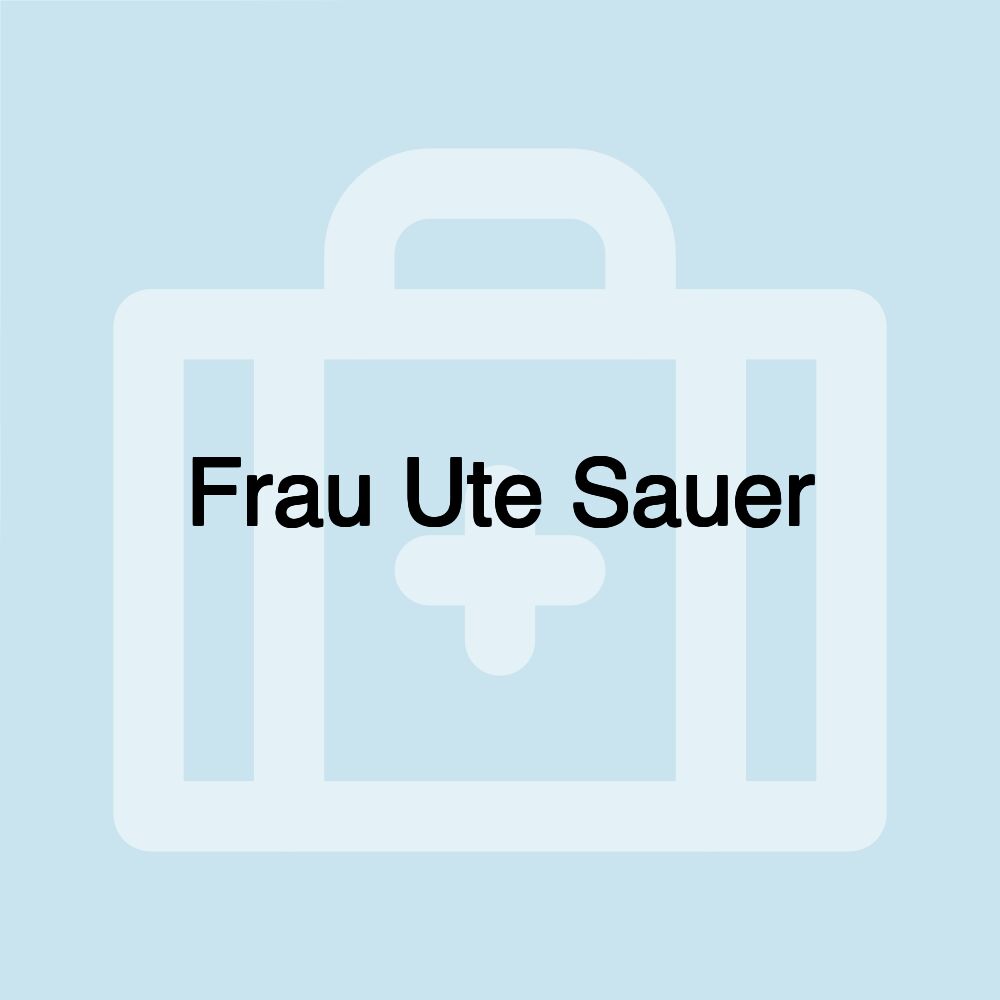 Frau Ute Sauer