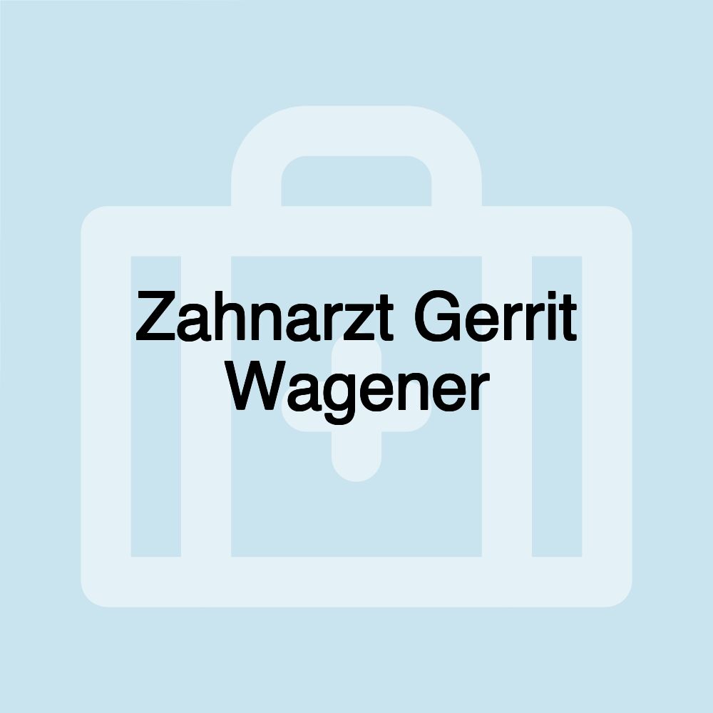 Zahnarzt Gerrit Wagener