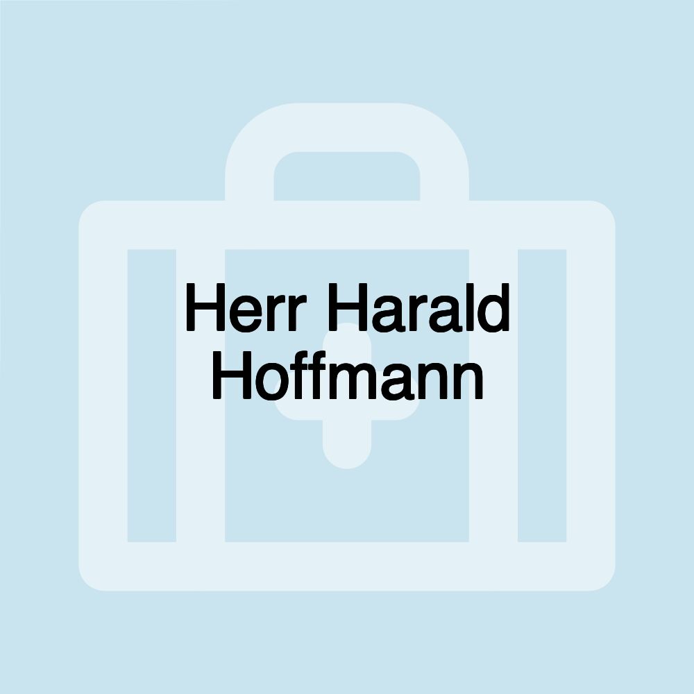 Herr Harald Hoffmann