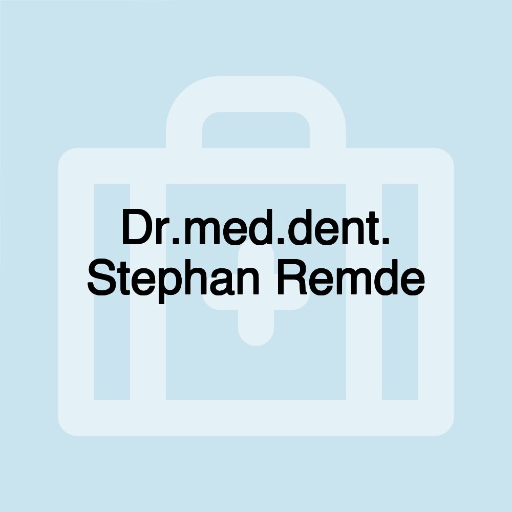 Dr.med.dent. Stephan Remde