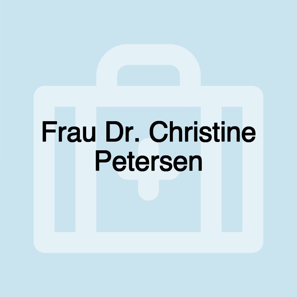 Frau Dr. Christine Petersen