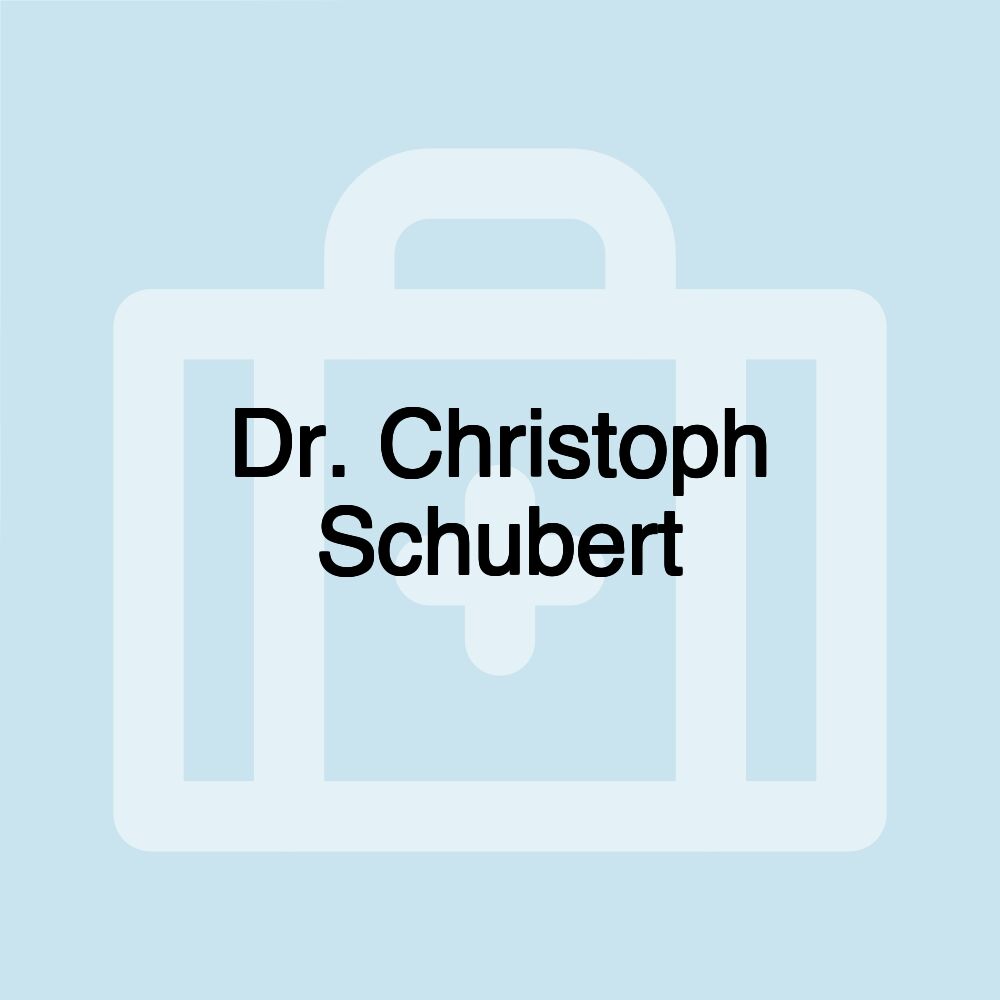 Dr. Christoph Schubert