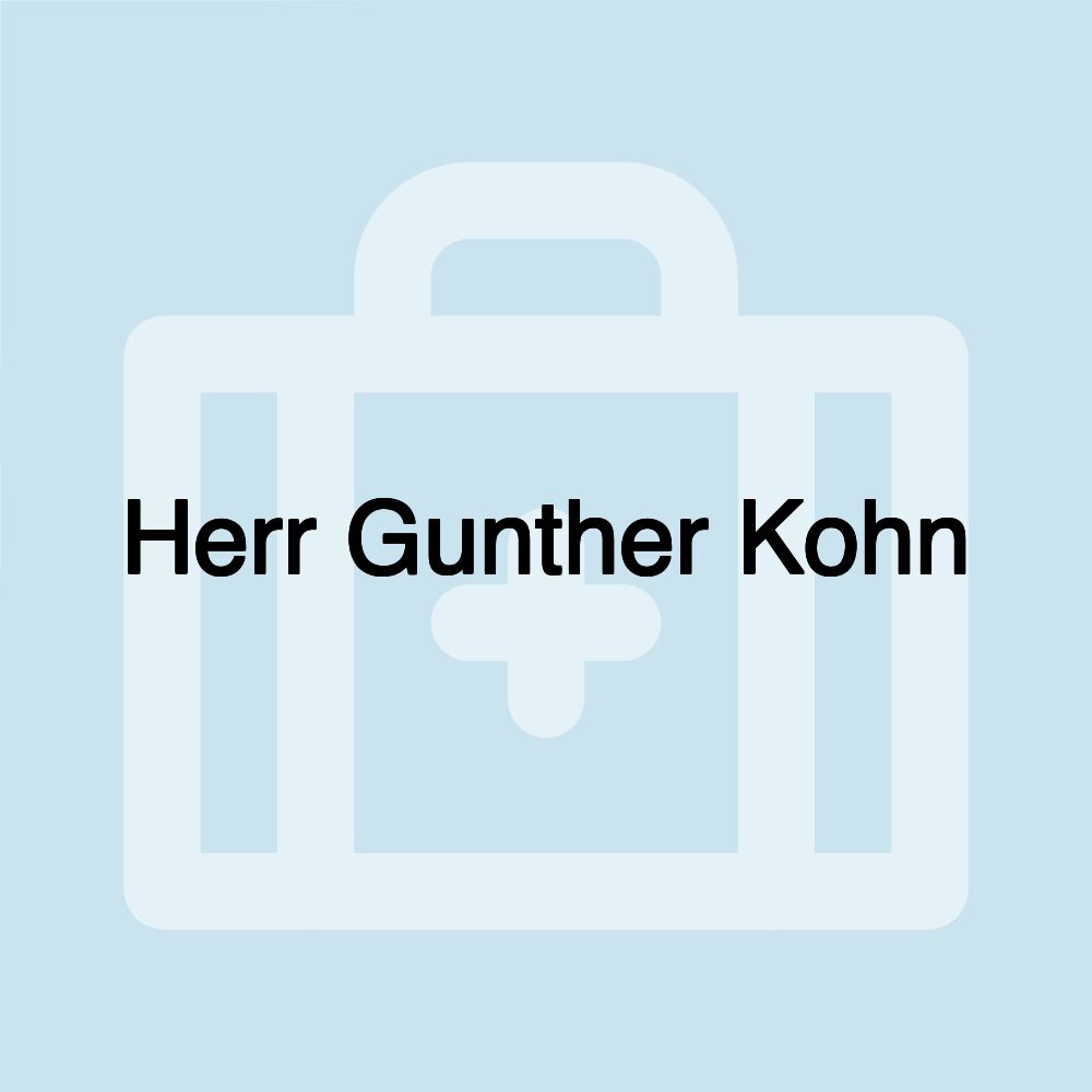 Herr Gunther Kohn