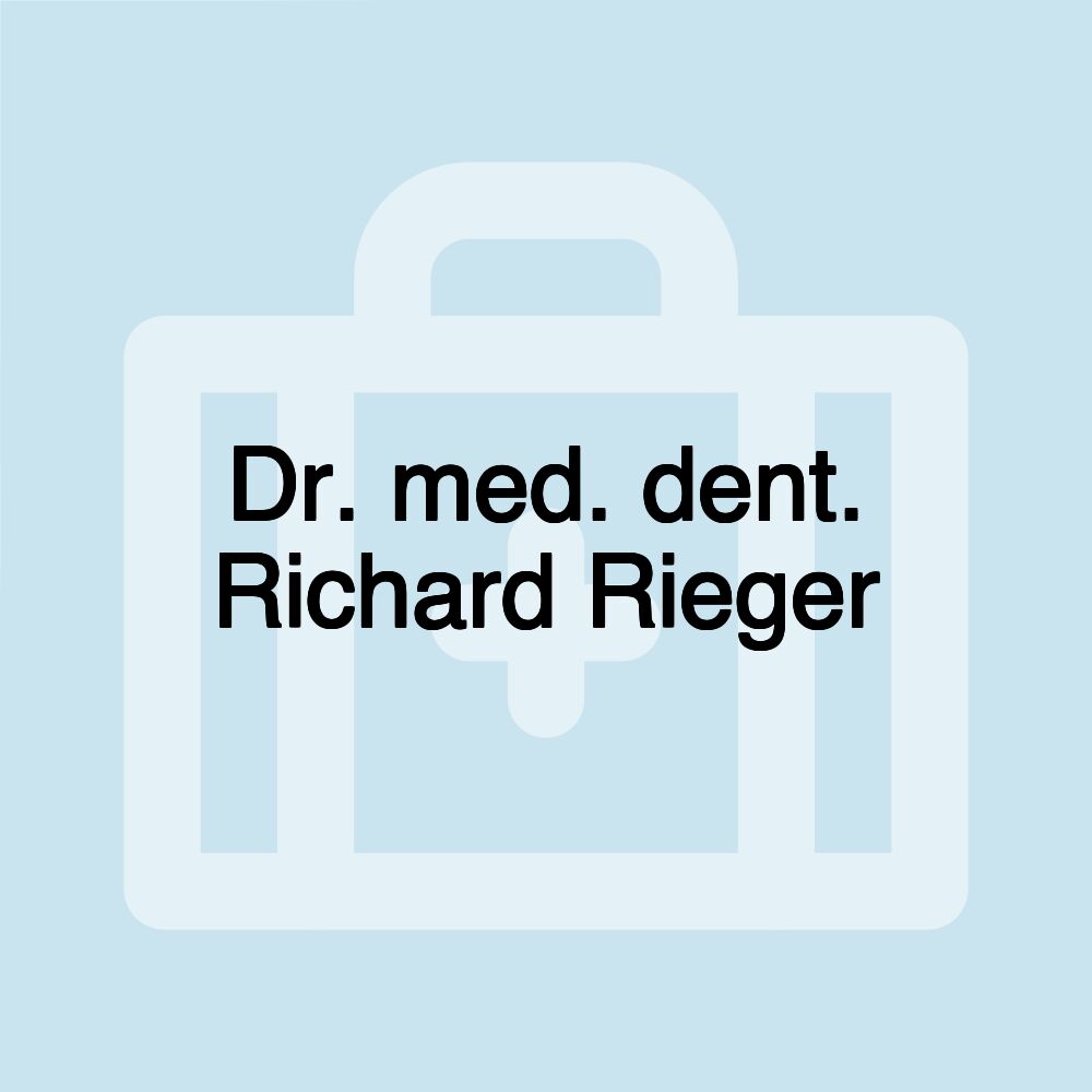 Dr. med. dent. Richard Rieger