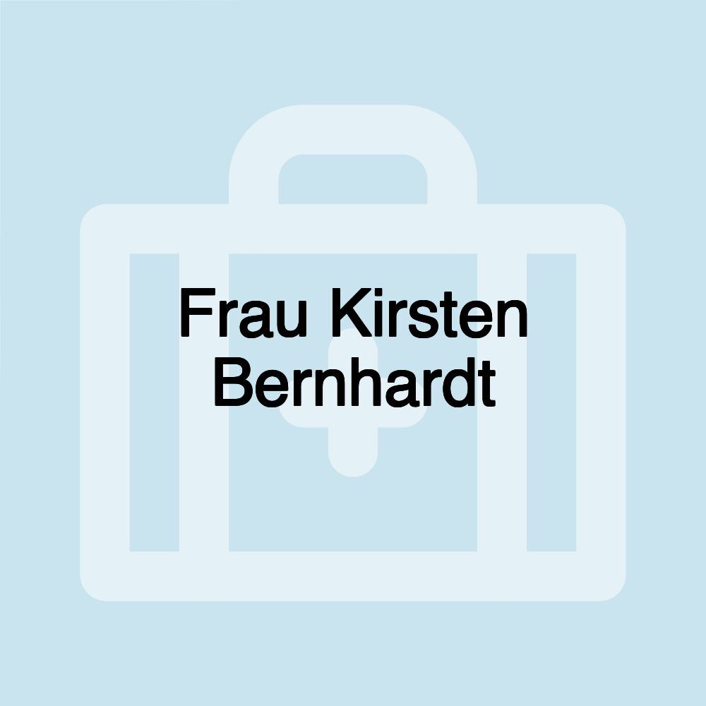 Frau Kirsten Bernhardt