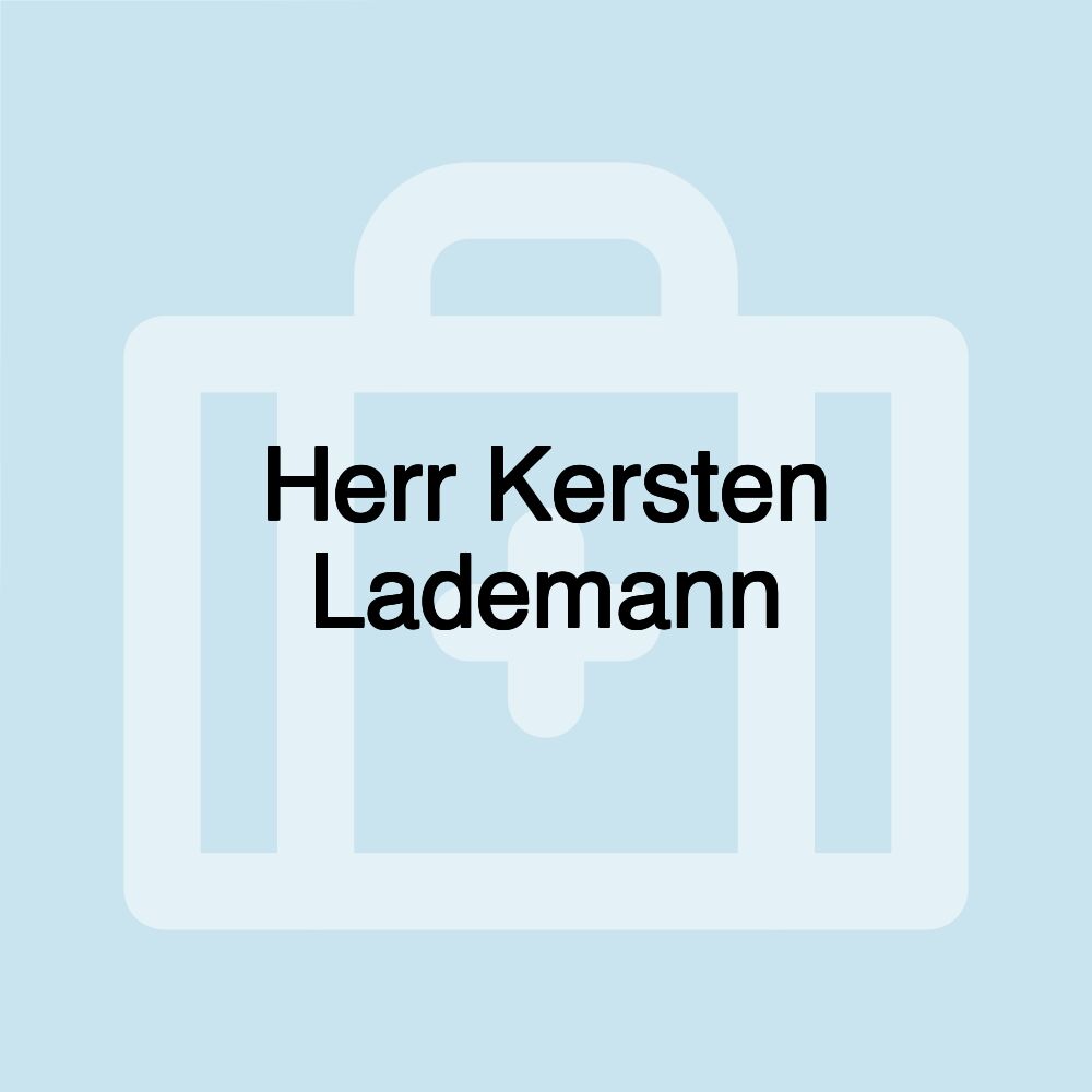 Herr Kersten Lademann