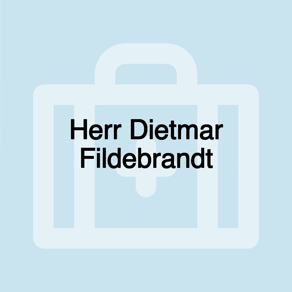 Herr Dietmar Fildebrandt