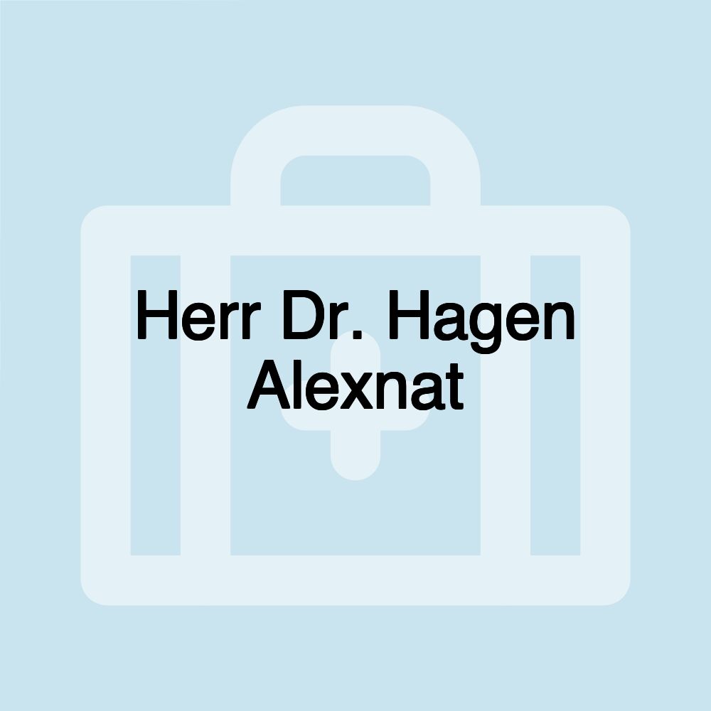 Herr Dr. Hagen Alexnat