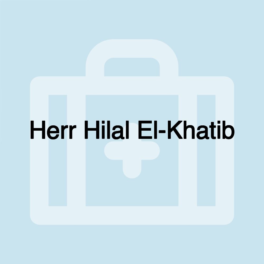 Herr Hilal El-Khatib